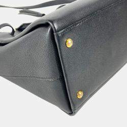 Pre Owned Louis Vuitton Rock Meat Bag With Tassel Shoulder Tote Crossbody Handbag Leather Noir Black