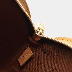 Pre Owned Louis Vuitton Mini Ellipse Pouch Bag Leather Monogram Brown