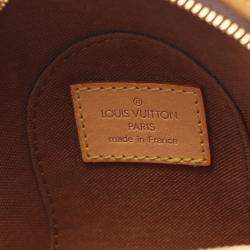 Pre Owned Louis Vuitton Mini Ellipse Pouch Bag Leather Monogram Brown