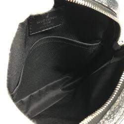 Pre Owned Louis Vuitton Damier Graphite Map Danube Pm Nm Pochette Shoulder Bag Canvas Black