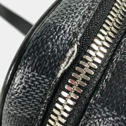 Pre Owned Louis Vuitton Damier Graphite Map Danube Pm Nm Pochette Shoulder Bag Canvas Black