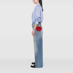 مملوكة مسبقًا حقيبة لويس فيتون ميني بويت شابو سوپل أحمر مونوجرام فيرني