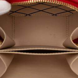 مملوكة مسبقًا حقيبة لويس فيتون ميني بويت شابو سوپل أحمر مونوجرام فيرني