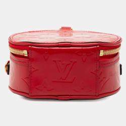 مملوكة مسبقًا حقيبة لويس فيتون ميني بويت شابو سوپل أحمر مونوجرام فيرني