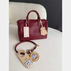 Pre Owned Louis Vuitton x Cats Speedy 30 Red Monogram Shoulder Bag