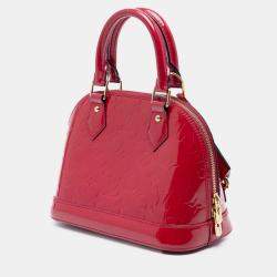 Pre Owned Louis Vuitton Red Monogram Vernis Alma BB