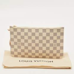 مملوكة مسبقًا Louis Vuitton Neverfull Damier Azur Canvas Pouch