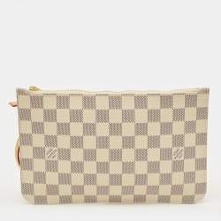 مملوكة مسبقًا Louis Vuitton Neverfull Damier Azur Canvas Pouch
