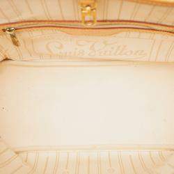 Pre Owned حقيبة لوي فيتون نيفرفول داميير أزور بيضاء PM