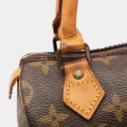 Pre Owned حقيبة لوي فيتون سبيدي ميني مونوجرامي بُنية HL