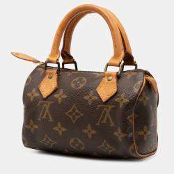 Pre Owned حقيبة لوي فيتون سبيدي ميني مونوجرامي بُنية HL
