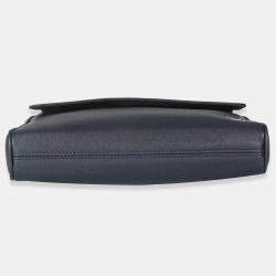 Pre Owned Louis Vuitton Navy Taiga Alex Messenger