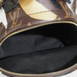 Pre Owned حقيبة ظهر لوي فيتون x لوكاس أوفالورينس ذهبية فضية كانفاس مونوجرام صغيرة بالم سبرينغز