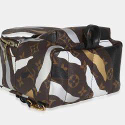 Pre Owned حقيبة ظهر لوي فيتون x لوكاس أوفالورينس ذهبية فضية كانفاس مونوجرام صغيرة بالم سبرينغز