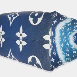 Pre Owned Louis Vuitton Blue Monogram Escale Canvas Onthego GM