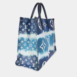 Pre Owned Louis Vuitton Blue Monogram Escale Canvas Onthego GM