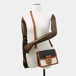 Pre Owned حقيبة دوفين لويس فويتون جلد توريلون نويربلانك حجم ميني