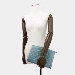 مملوكة مسبقًا حقيبة لويس فيتون كوسين جلد حمل منقوش أزرق جليدي/أحمر حجم صغير