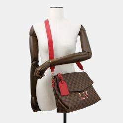 Pre Owned Louis Vuitton Beaubourg Scarlet Damier Ebene Canvas