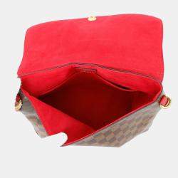 Pre Owned Louis Vuitton Beaubourg Scarlet Damier Ebene Canvas