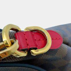 Pre Owned Louis Vuitton Beaubourg Scarlet Damier Ebene Canvas