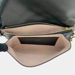 مملوكة مسبقًا Louis Vuitton Pochette Coussin Noir Monogram Embossed Lamb Leather