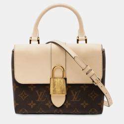 Pre Owned Louis Vuitton Brown/White Monogram Locky BB