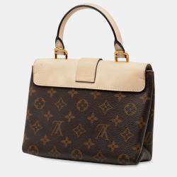 Pre Owned Louis Vuitton Brown/White Monogram Locky BB