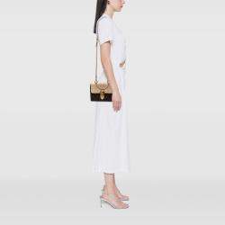 Pre Owned Louis Vuitton Brown/White Monogram Locky BB