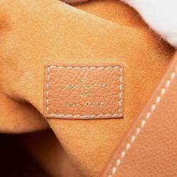 Pre Owned Louis Vuitton Brown Grained Calfskin Low Key Cabas MM