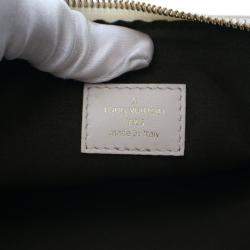 Pre Owned حقيبة لوي فيتون بيضاء منقوشة جلد الحمل كوسان بيم