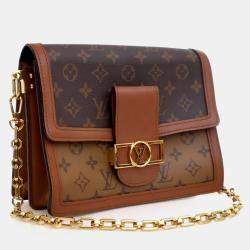 Pre Owned حقيبة لويس فويتون دوفين بني مونوغرام مقاس متوسط