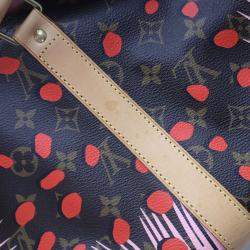 Pre Owned Louis Vuitton Monogram Keepall Limited Edition Jungle Dots