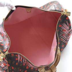 Pre Owned Louis Vuitton Monogram Keepall Limited Edition Jungle Dots