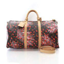 Pre Owned Louis Vuitton Monogram Keepall Limited Edition Jungle Dots