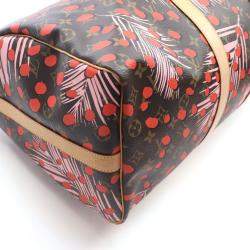 Pre Owned Louis Vuitton Monogram Keepall Limited Edition Jungle Dots