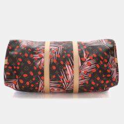 Pre Owned Louis Vuitton Monogram Keepall Limited Edition Jungle Dots