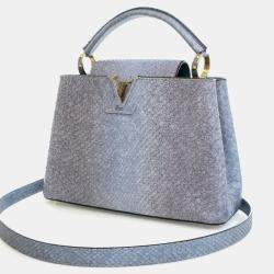 مملوكة مسبقًا Louis Vuitton Blue Python Capucines BB