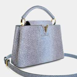 مملوكة مسبقًا Louis Vuitton Blue Python Capucines BB