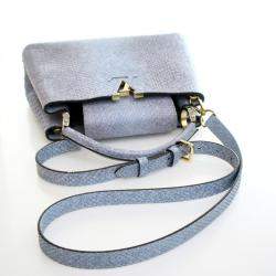 مملوكة مسبقًا Louis Vuitton Blue Python Capucines BB