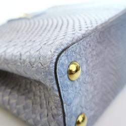 مملوكة مسبقًا Louis Vuitton Blue Python Capucines BB