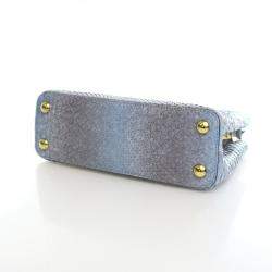 مملوكة مسبقًا Louis Vuitton Blue Python Capucines BB