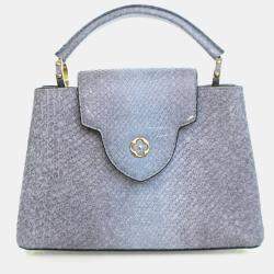 مملوكة مسبقًا Louis Vuitton Blue Python Capucines BB