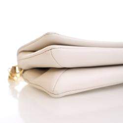 Pre Owned Louis Vuitton White Monogram Lambskin Pochette Coussin