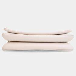 Pre Owned Louis Vuitton White Monogram Lambskin Pochette Coussin