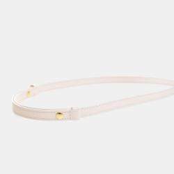 Pre Owned Louis Vuitton White Monogram Lambskin Pochette Coussin