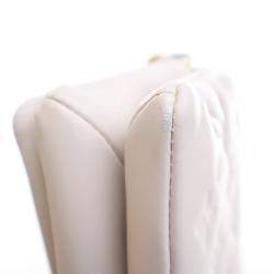 Pre Owned Louis Vuitton White Monogram Lambskin Pochette Coussin