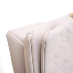 Pre Owned Louis Vuitton White Monogram Lambskin Pochette Coussin