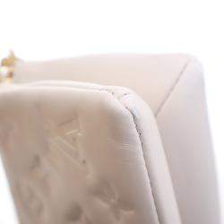 Pre Owned Louis Vuitton White Monogram Lambskin Pochette Coussin