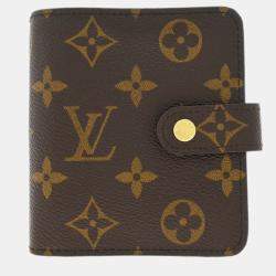 Pre Owned Louis Vuitton Monogram Compact Zip Wallet